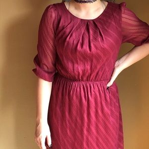 Wine-colored Dress
